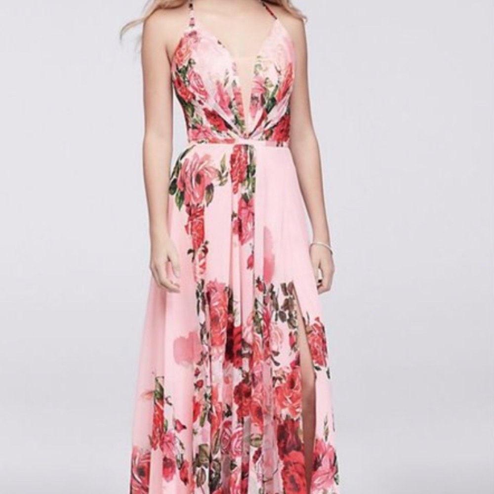 Cachet Multi Floral Gown NWT Size 4